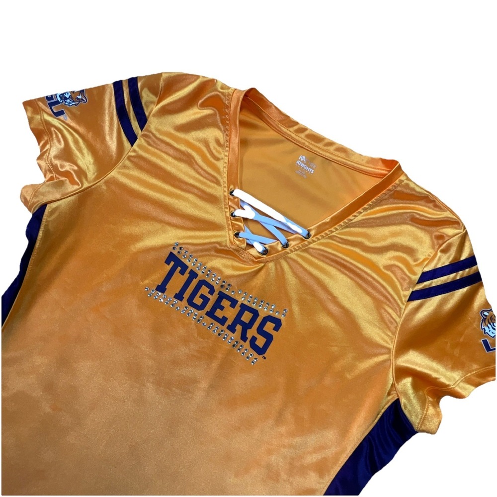 Knights Apparel LSU Tigers Shirt Gold Purple Women's XL Short Sleeve Fan